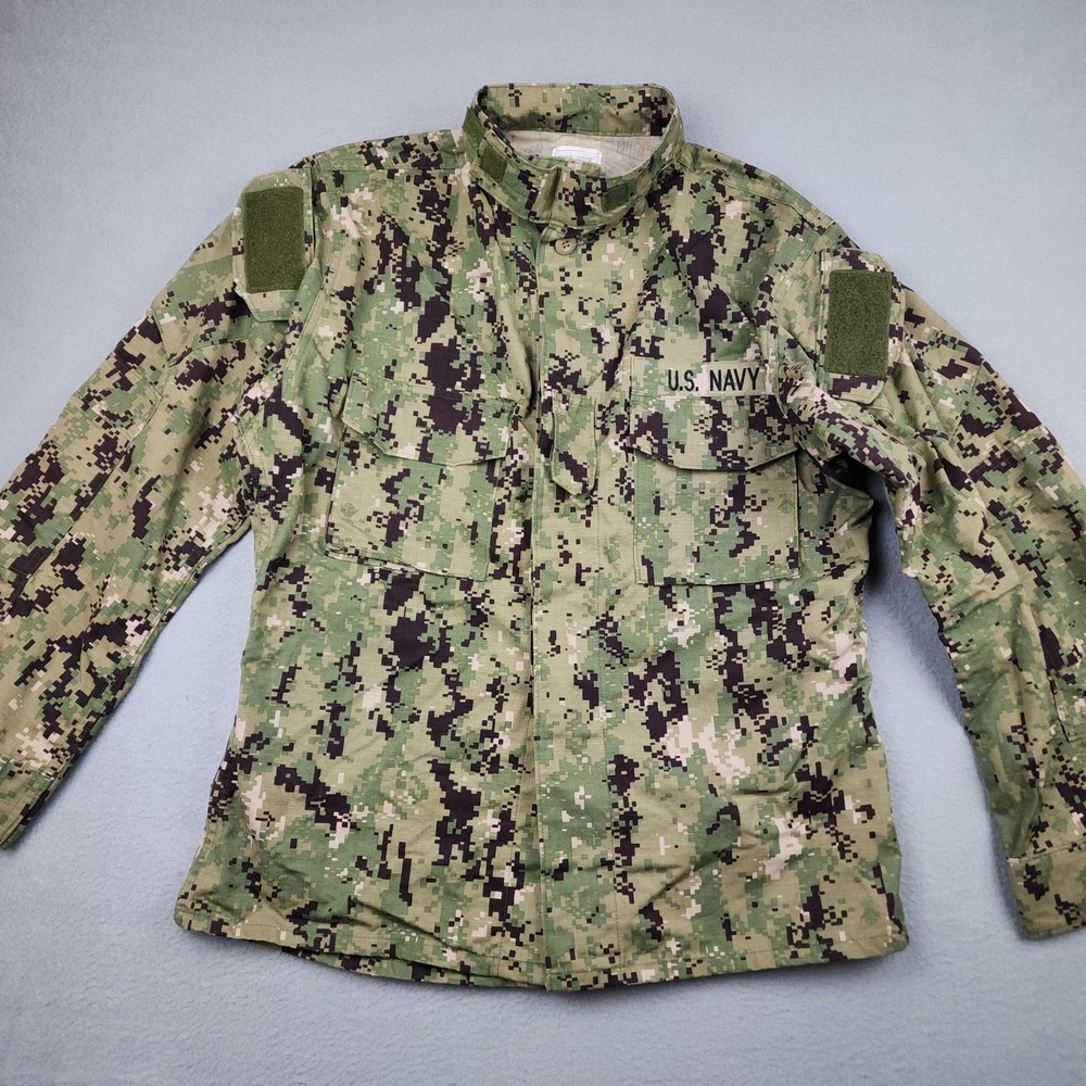 U.S Navy Jacket Mens Medium Regular Green NWU Type III Camo US Navy Top Seals